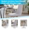 Merrick Lane Set of 2 Lyon Faux Shearling Accent Chairs, Modern Accent Chair For Bedroom, Entryway, and Living Room
